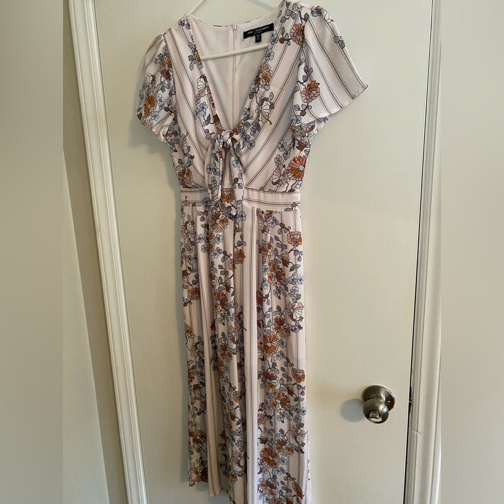 Midi floral jumpsuit